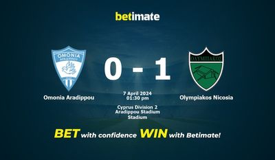 Omonia Aradippou vs Olympiakos Nicosia Prediction, Odds & Betting Tips 04/07/2024