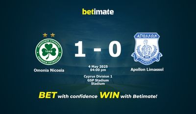 Omonia Nicosia vs Apollon Limassol Prediction, Odds & Betting Tips 05/04/2025