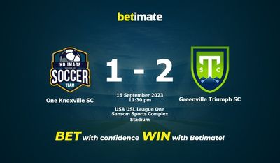 One Knoxville SC vs Greenville Triumph SC Prediction, Odds & Betting Tips 09/16/2023