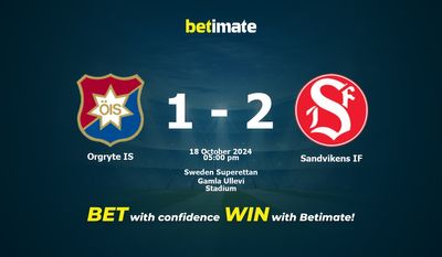 Pronostici, quote e suggerimenti per le scommesse Orgryte IS vs Sandvikens IF 18/10/2024