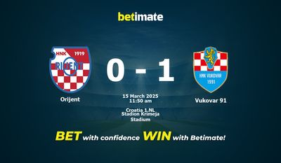 Orijent vs Vukovar 91 Prediction, Odds & Betting Tips 03/15/2025