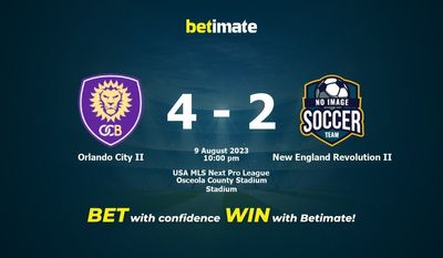 Orlando City II vs New England Revolution II Prediction, Odds & Betting Tips 08/09/2023