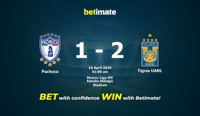 Pachuca vs Tigres UANL Prediction, Odds & Betting Tips 04/16/2025