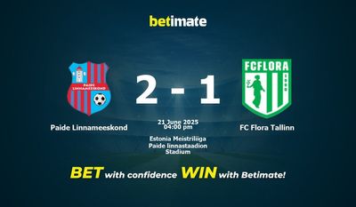 Paide Linnameeskond vs FC Flora Tallinn Prediction, Odds & Betting Tips 06/21/2025