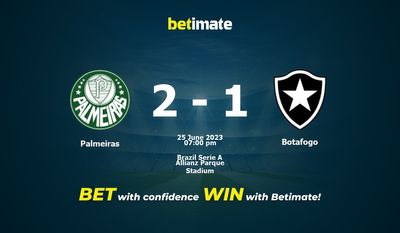 Palmeiras vs Botafogo Prediction, Odds & Betting Tips 06/25/2023