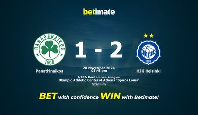 Panathinaikos vs HJK Helsinki Prediction, Odds & Betting Tips 11/28/2024