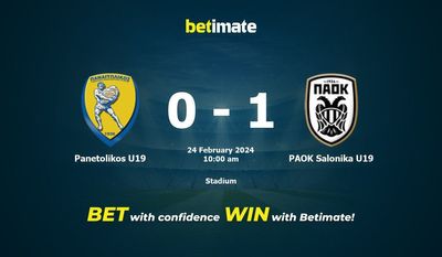 Panetolikos U19 vs PAOK Salonika U19 التوقعات، الصعاب ونصائح الرهان 24/02/2024