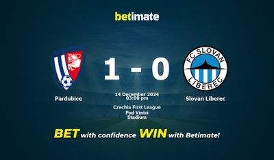 Pardubice vs Slovan Liberec typy, kursy i typy bukmacherskie 14.12.2024