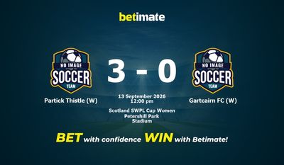 Partick Thistle (W) vs Gartcairn FC (W) Prediction, Odds & Betting Tips 09/13/2026
