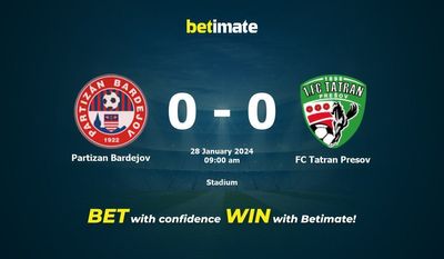 Partizan Bardejov vs FC Tatran Presov Prediction, Odds & Betting Tips 01/28/2024