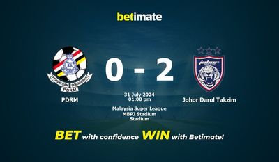 PDRM vs Johor Darul Takzim Prediction, Odds & Betting Tips 07/31/2024