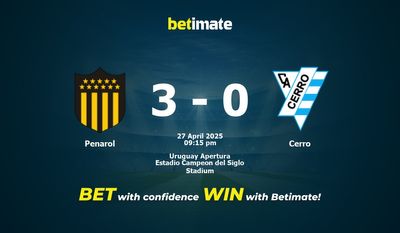 Penarol vs Cerro Prediction, Odds & Betting Tips 04/27/2025