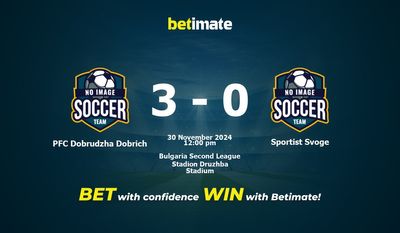 PFC Dobrudzha Dobrich vs Sportist Svoge Prediction, Odds & Betting Tips 11/30/2024