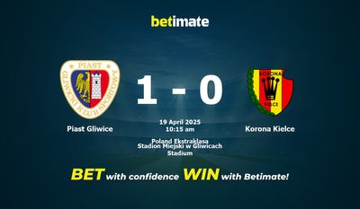Piast Gliwice vs Korona Kielce Prediction, Odds & Betting Tips 04/19/2025