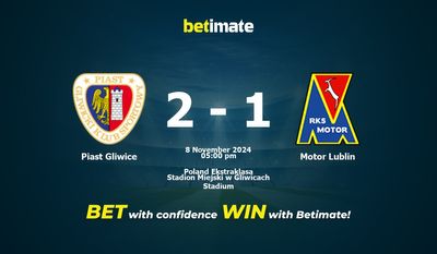 Piast Gliwice vs Motor Lublin Prediction, Odds & Betting Tips 11/08/2024