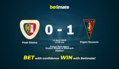 Piast Gliwice vs Pogon Szczecin Prediction, Odds & Betting Tips 04/13/2025
