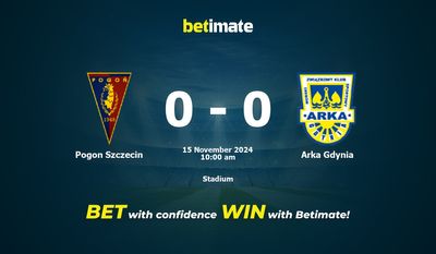 Pogon Szczecin vs Arka Gdynia Prediction, Odds & Betting Tips 11/15/2024