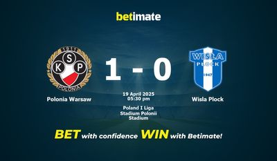 Polonia Warsaw vs Wisla Plock Prediction, Odds & Betting Tips 04/19/2025