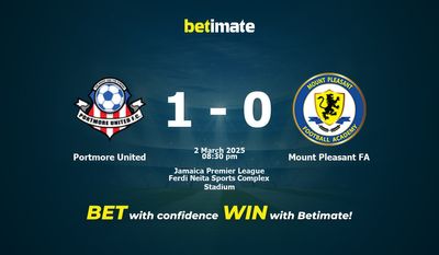 Portmore United vs Mount Pleasant FA forudsigelse, odds og væddemål 03/02/2025