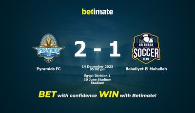 Pyramids FC vs بلدية المحلة التوقعات، الاحتمالات ونصائح الرهان 14/12/2023