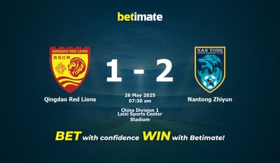 Qingdao Red Lions vs Nantong Zhiyun Prediction, Odds & Betting Tips 05/26/2025
