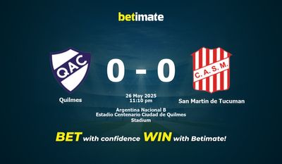 Quilmes vs San Martin de Tucuman Prediction, Odds & Betting Tips 05/26/2025