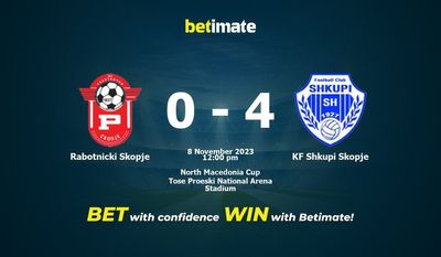 Rabotnicki Skopje vs KF Shkupi Skopje Prediction, Odds & Betting Tips 11/08/2023