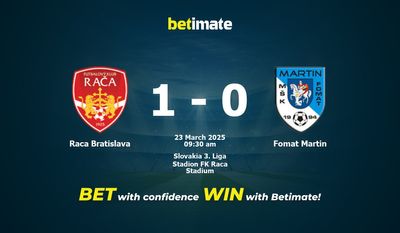 Raca Bratislava vs Fomat Martin Prediction, Odds & Betting Tips 03/23/2025