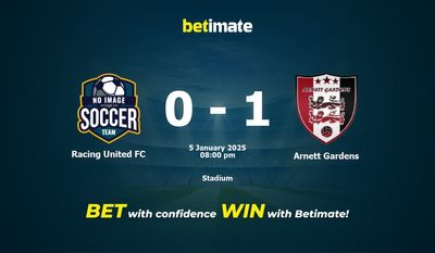 Racing United FC vs Arnett Gardens Prediction, Odds & Betting Tips 01/05/2025