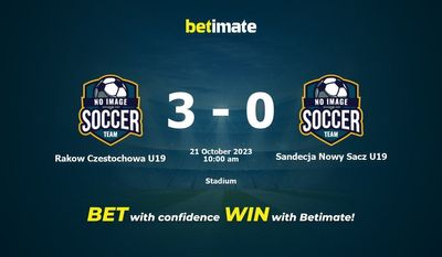Rakow Czestochowa U19 vs Sandecja Nowy Sacz U19 Prediction, Odds & Betting Tips 10/21/2023