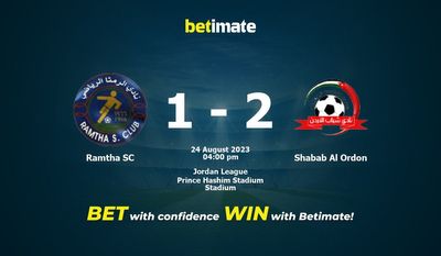 Ramtha SC vs Shabab Al Ordon Prediction, Odds & Betting Tips 08/24/2023
