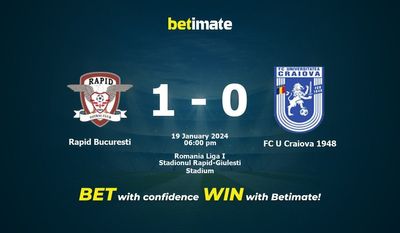 Rapid Bucuresti vs FC U Craiova 1948 التوقعات، الصعاب ونصائح الرهان 19/01/2024