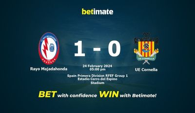 Rayo Majadahonda vs UE Cornella 预测、赔率和投注技巧 02/24/2024