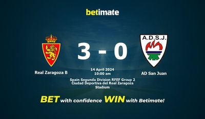 Real Zaragoza B vs AD San Juan Prediction, Odds & Betting Tips 04/14/2024