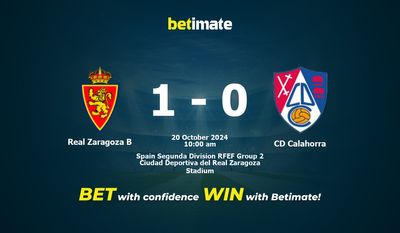 Real Zaragoza B vs CD Calahorra Prediction, Odds & Betting Tips 10/20/2024