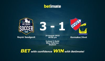 Reynir Sandgerdi vs Kormakur/Hvot Prediction, Odds & Betting Tips 08/24/2023