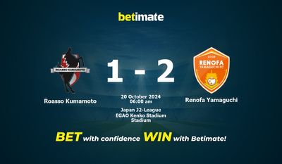 Roasso Kumamoto vs. Renofa Yamaguchi – Vorhersage, Quoten und Wetttipps 20.10.2024
