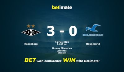 Rosenborg vs Haugesund Prediction, Odds & Betting Tips 05/16/2025
