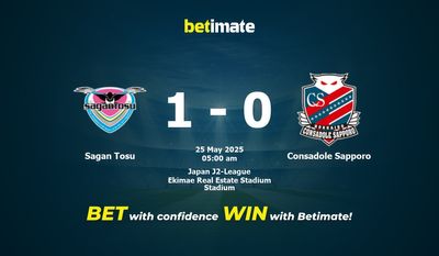 Sagan Tosu vs Consadole Sapporo Prediction, Odds & Betting Tips 05/25/2025