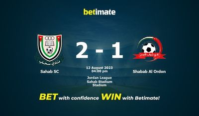 Sahab SC vs Shabab Al Ordon Prediction, Odds & Betting Tips 08/12/2023
