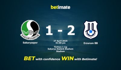Sakaryaspor vs Erzurum BB Prediction, Odds & Betting Tips 04/27/2025