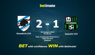 Sampdoria U19 বনাম Sassuolo U19 ভবিষ্যদ্বাণী, প্রতিকূলতা এবং বাজির টিপস 01/26/2024