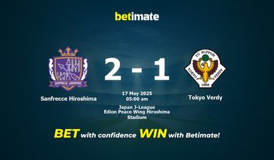 Sanfrecce Hiroshima vs Tokyo Verdy Prediction, Odds & Betting Tips 05/17/2025