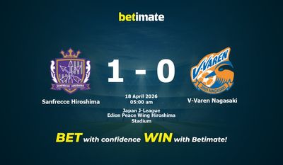Sanfrecce Hiroshima vs V-Varen Nagasaki Prediction, Odds & Betting Tips 04/18/2026