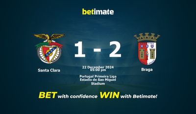 Pronostici, quote e suggerimenti per le scommesse Santa Clara vs Braga 22/12/2024