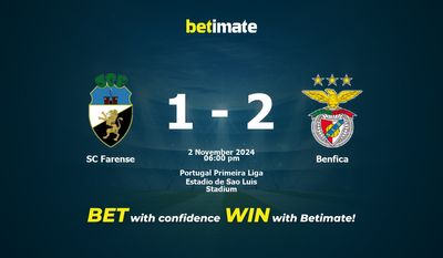 Soi kèo SC Farense vs Benfica, Tỷ lệ & Mẹo cá cược 02/11/2024