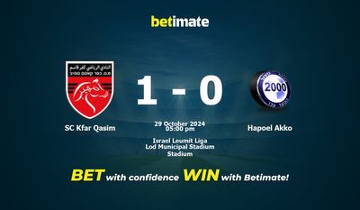 Pronostici, quote e suggerimenti per le scommesse SC Kfar Qasim vs Hapoel Akko 29/10/2024