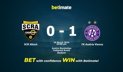 SCR Altach vs FK Austria Vienna 预测、赔率和投注技巧 03/16/2024