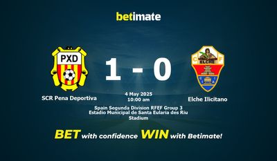 SCR Pena Deportiva vs Elche Ilicitano Prediction, Odds & Betting Tips 05/04/2025