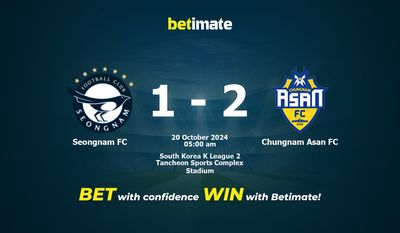 Seongnam FC vs Chungnam Asan FC Prediction, Odds & Betting Tips 10/20/2024